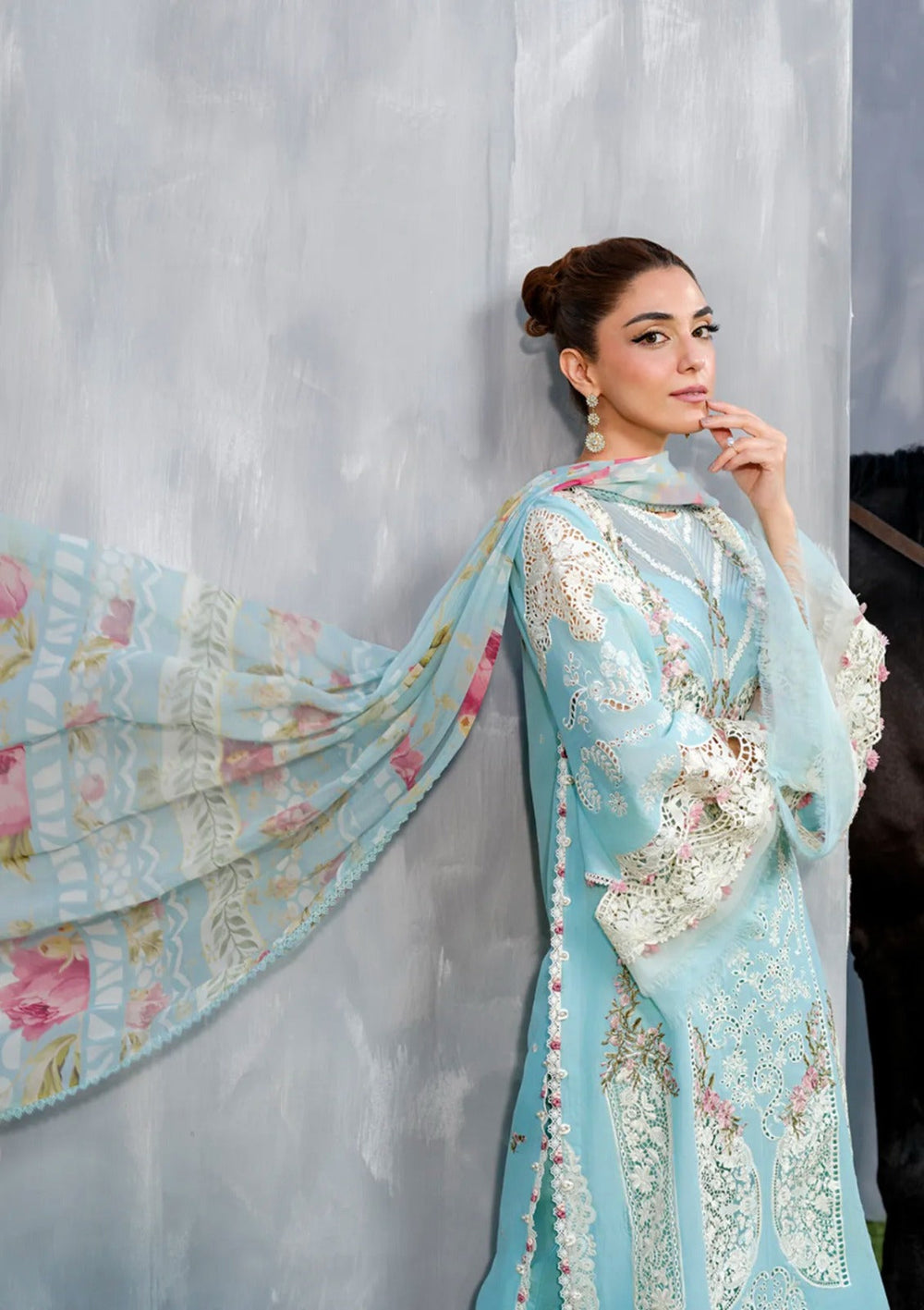 PREMIUM LUXURY LAWN Ready To Wear 3PCS SUIT SKY BLISS