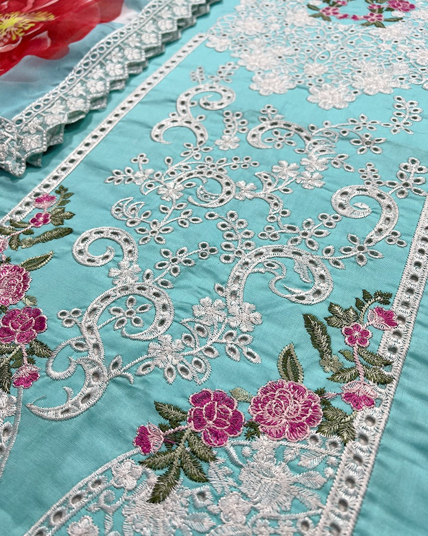 PREMIUM LUXURY LAWN Ready To Wear 3PCS SUIT SKY BLISS