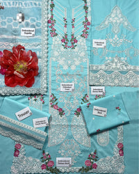 PREMIUM LUXURY LAWN Ready To Wear 3PCS SUIT SKY BLISS