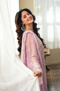 EMBROIDERED CHIFFON 3PCS STITCHED SUIT