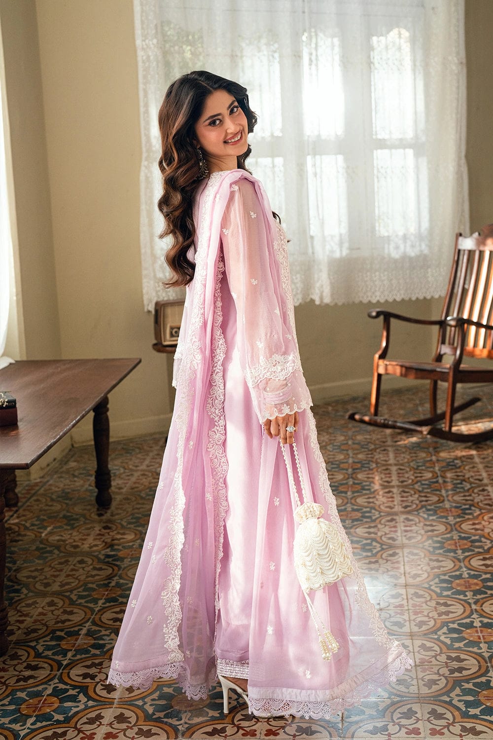 EMBROIDERED CHIFFON 3PCS STITCHED SUIT
