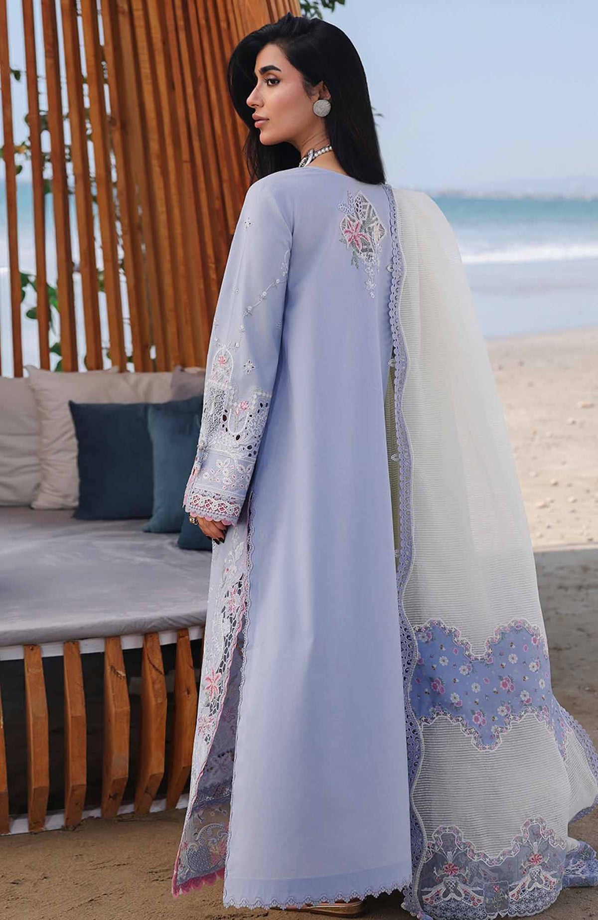 Soft Lilac - 3 Piece Chikankari Suit | Ready To Wear