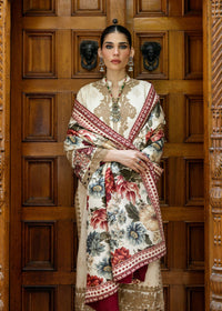 3 Piece Stitched Women's Embroidery Lawn Suit - Ready To Wear