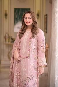 03-Piece Lawn Suit With Embroidery - Ready To Wear