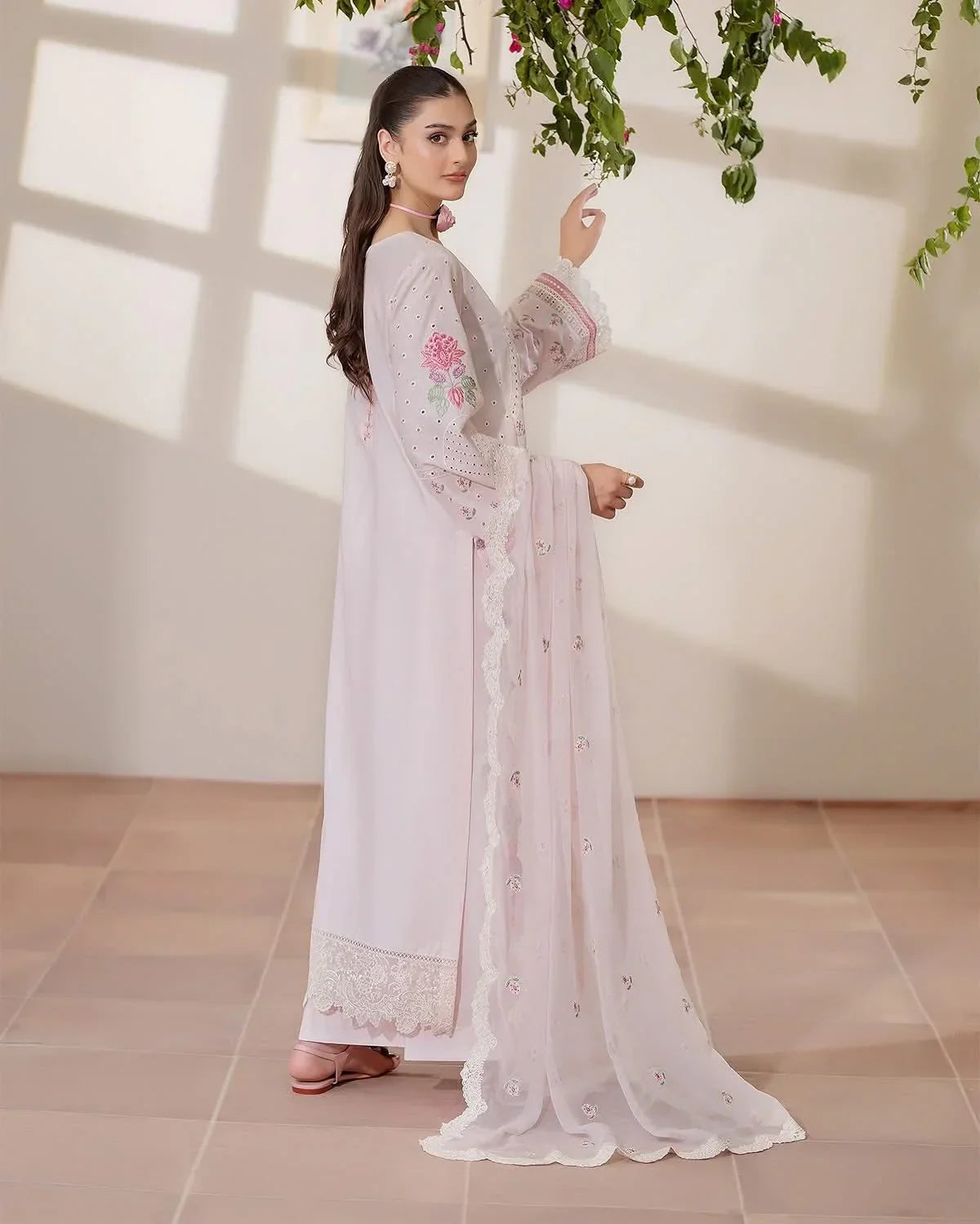 03-Piece Lawn Suit With Embroidery - Ready To Wear