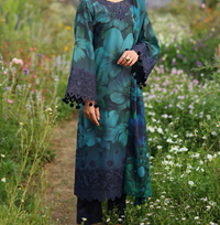 3 Piece Stitched Lawn Suit - Ready To Wear