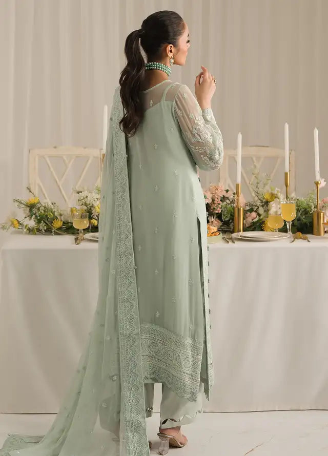 03-Piece Chiffon Suit With Embroidery - Ready To Wear