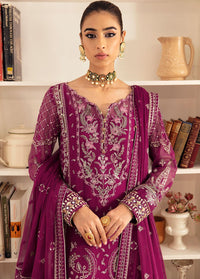 Royal Plum - 3 Piece Embroidered Suit | Ready To Wear