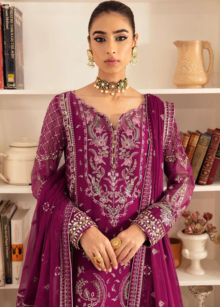 03-Piece Chiffon Suit With Embroidery - Ready To Wear