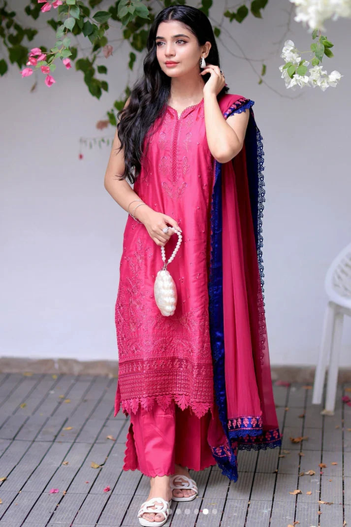 Berry Sapphire - Embroidered Lawn Suit | Ready To Wear