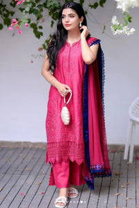 Berry Sapphire - Embroidered Lawn Suit | Ready To Wear
