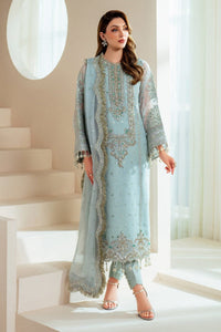 03-Piece Organza Suit With Hand Embellishments Embroidery - Ready To Wear