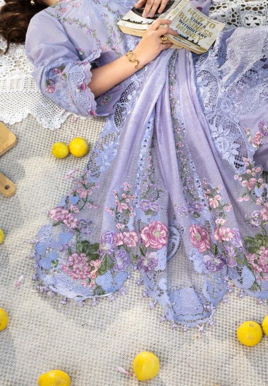 03-Piece Embroidered Lawn Suit With Jacquard Dupatta | Ready To Wear