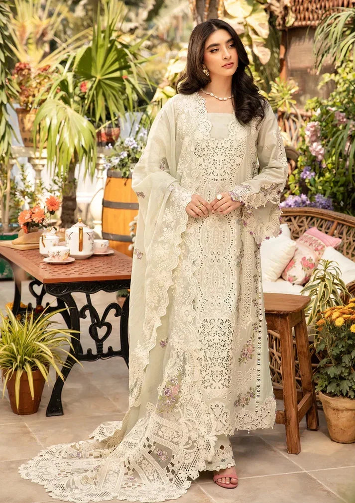 03-Piece Suit With Heavy Chikankari Embroidery – Ready To Wear