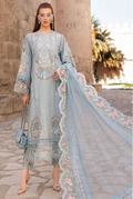 03-Piece Chikankari Suit With Embroidery | Ready To Wear