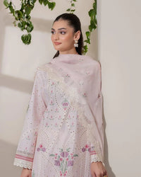 03-Piece Lawn Suit With Organza Dupatta | Ready To Wear