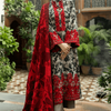 3 Piece Stitched Lawn Embroidery Suit - Ready To Wear