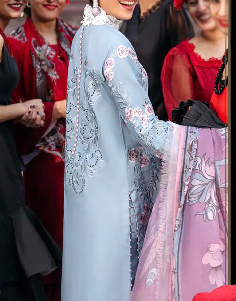03-Piece Lawn Suit With Embroidery - Ready To Wear