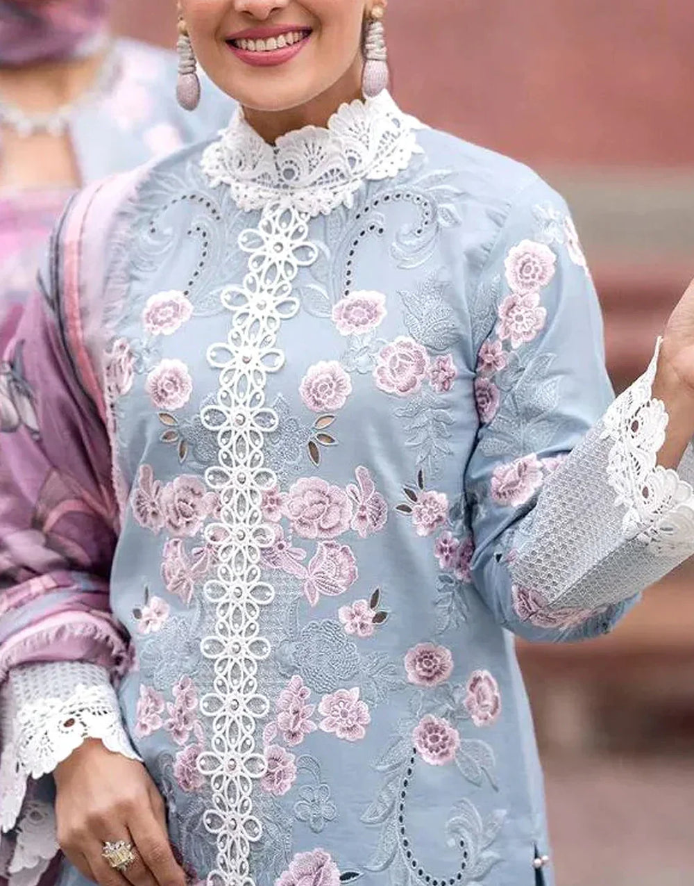 03-Piece Lawn Suit With Embroidery - Ready To Wear