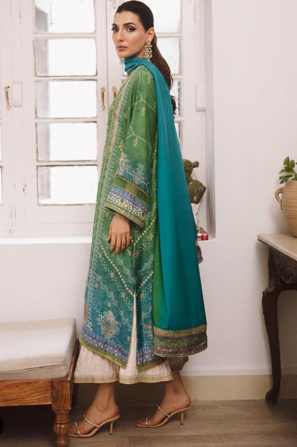 03-Piece Printed Lawn Suit - Ready To Wear