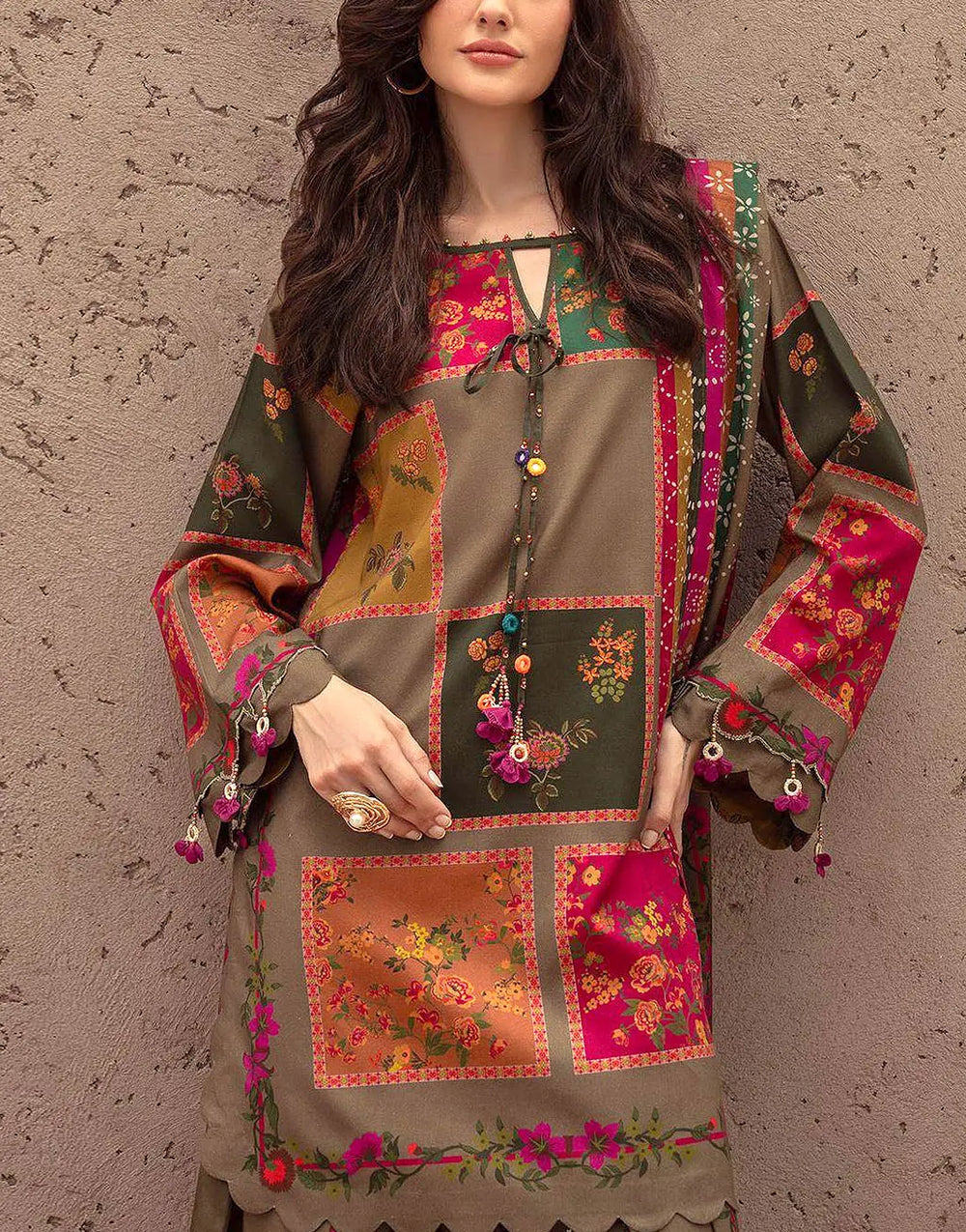 03-Piece Printed Lawn Suit - Ready To Wear