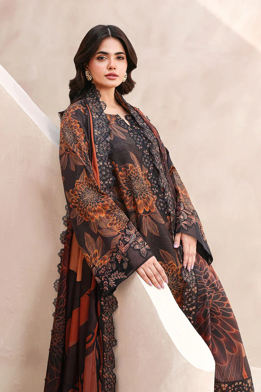 03-Piece Printed Lawn Suit  - Ready To Wear