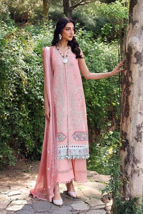 03-Piece Lawn Suit With Thread Embriodery - Ready To Wear