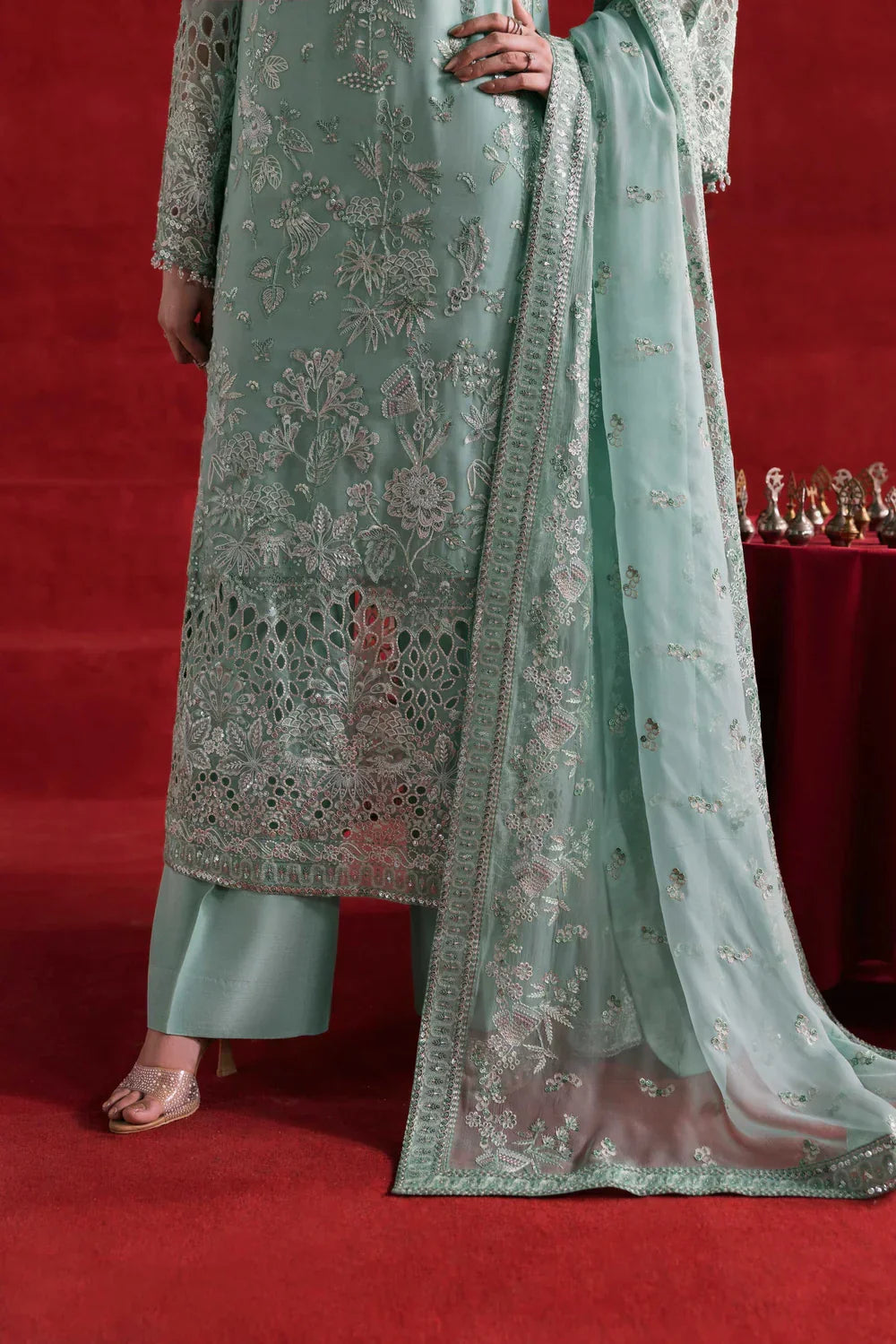 03-Piece Chiffon Suit With Heavy Embroidery | Ready To Wear