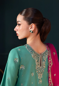 03-Piece Chiffon Suit With Embroidery - Ready To Wear