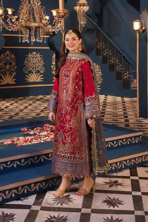 03-Piece Chiffon Suit With Heavy Embroidery - Ready To Wear