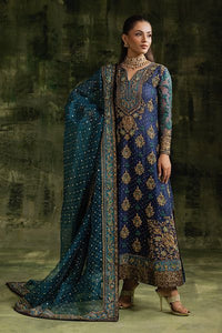 Ink Blue - Embroidered Chiffon Suit | Ready To Wear