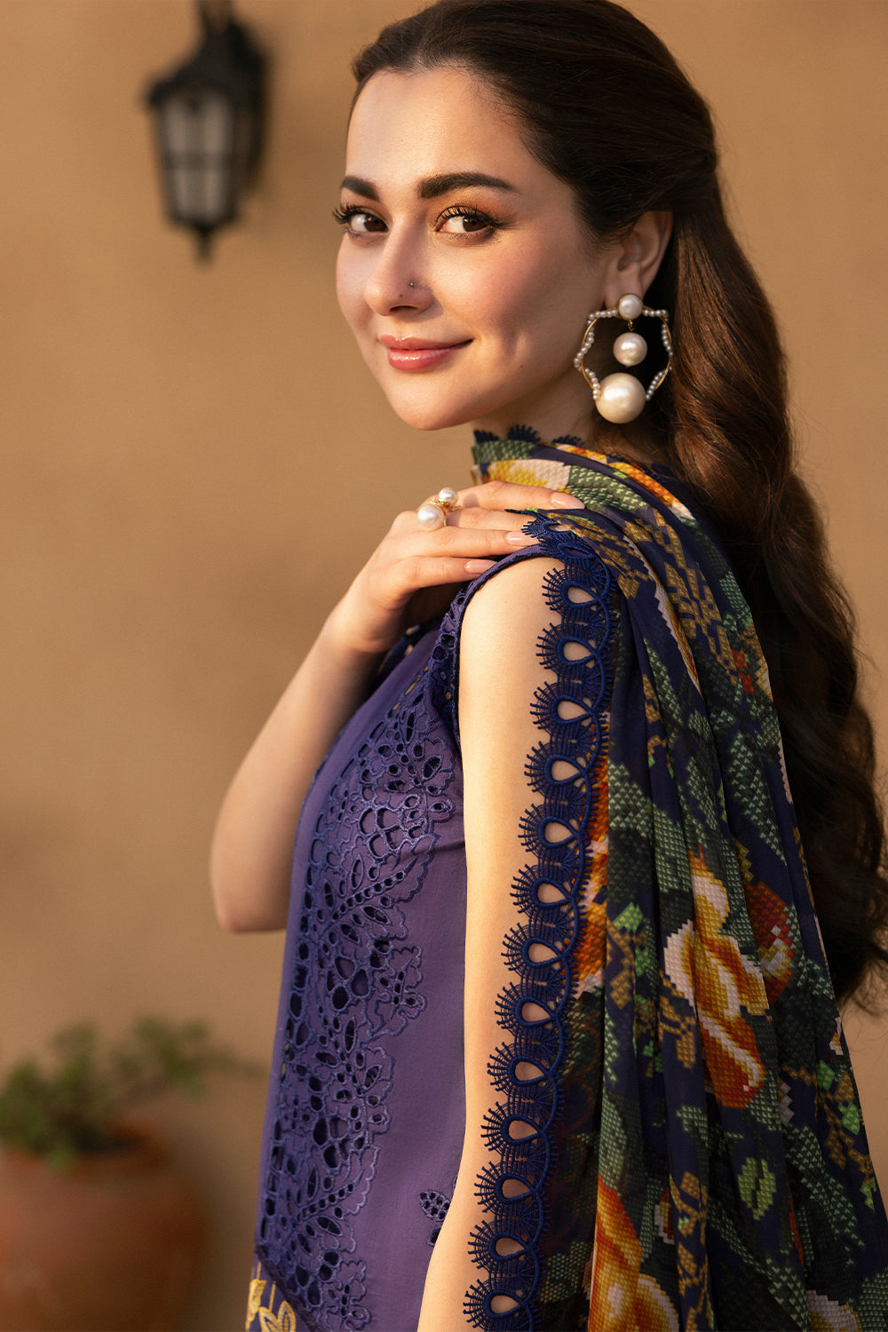 3 Piece Stitched Chikankari Embroidered Suit - Ready To Wear