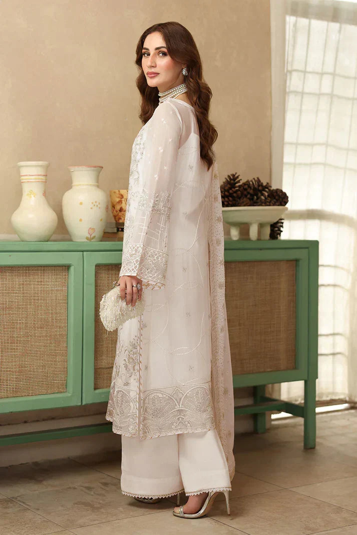 03-Piece Chiffon Suit With Embroidery - Ready To Wear