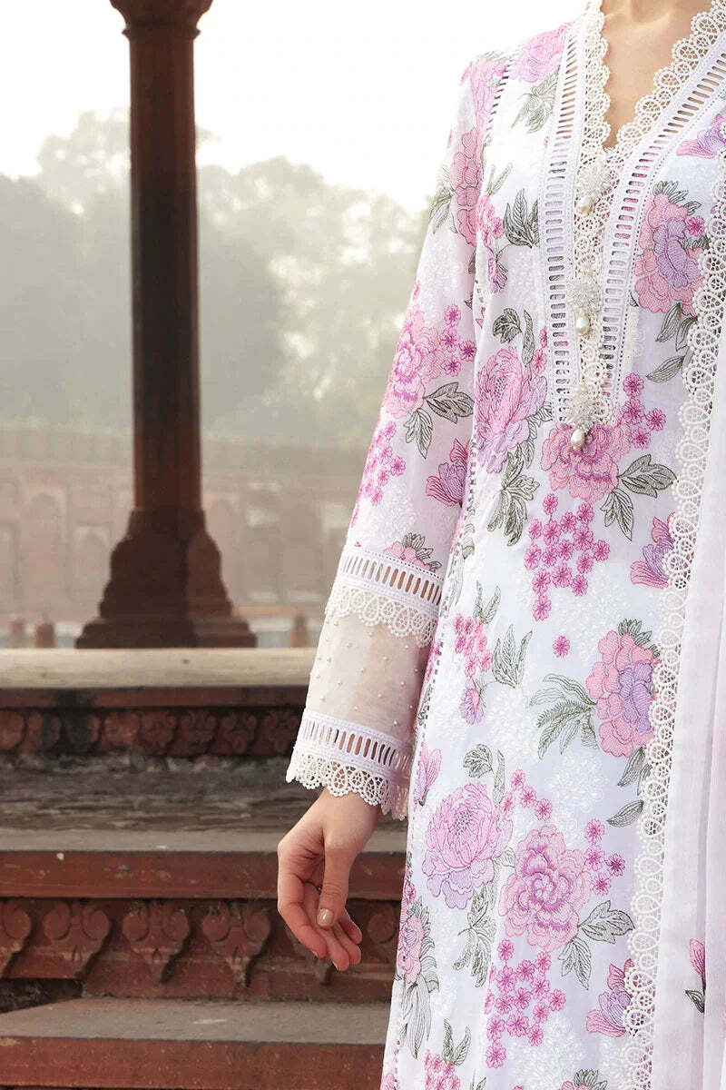 3 Piece Stitched Lawn Suit - Ready To Wear