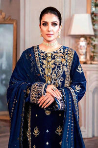 3 Piece Stitched Embroidered Velvet Suit - Ready To Wear